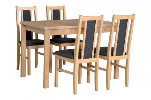 Jídelní set 1+4 stůl Alba 1 + židle BOS 14