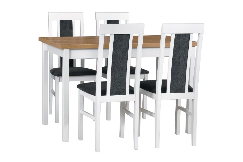 Jídelní set 1+4 stůl MAX 3 + židle NILO 2 Drewmix