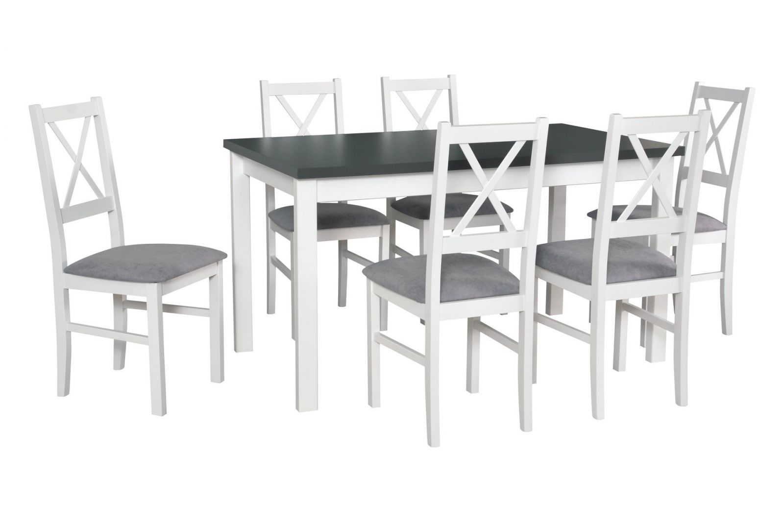 Jídelní set 1+6 stůl ALBA 1 + židle NILO 10 Drewmix