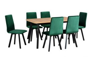 Jídelní set 1+6 stůl OSLO 6 + židle LUNA 2
