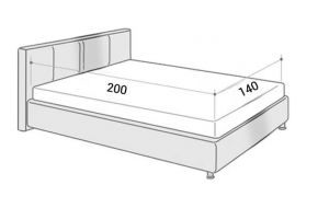 140x200cm  - Čalouněná postel MONA