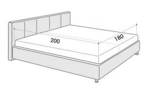 180x200cm  - Čalouněná postel DONA
