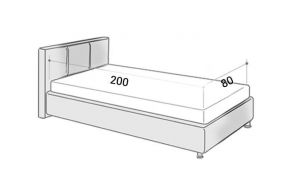 80x200cm  - Čalouněná postel PATRIK