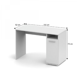 PC stůl, bílá, NOKO-SINGA 21