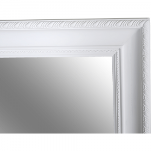 Zrcadlo, dřevěný rám bílé barvy, MALKIA TYP 2