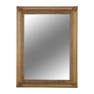 Zrcadlo, dřevěný rám, zlatá, MALKIA TYP 15