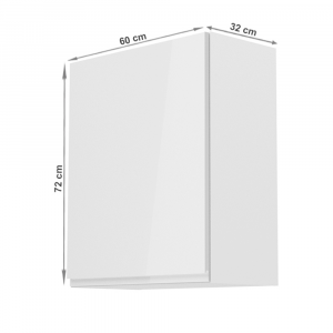 608/5000Horní skříňka, bílá / bílý extra vysoký lesk, levá, AURORA G601F