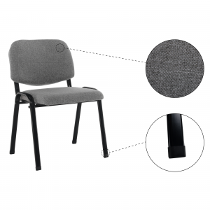 Kancelářská židle, šedá, ISO ECO