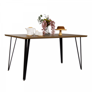 Jídelní stůl, dub / černá, 150x80 cm, FRIADO