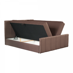Boxspringová postel, 140x200, hnědá, STAR