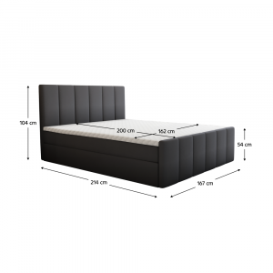 Boxspringová postel, 160x200, šedá, STAR